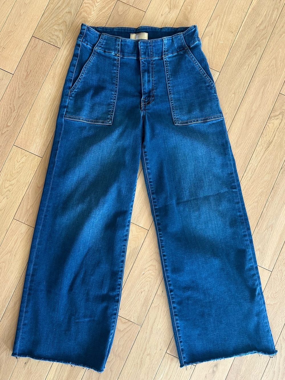 Kut from the Kloth Meg Relaxed Wide-Leg Jeans in Dark Blue High Rise Size 2